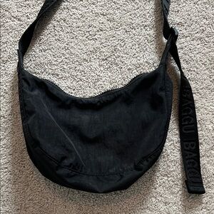 Black Baggu Small Crescent Bag Nylon
